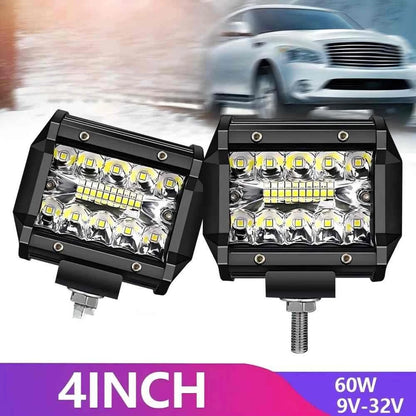 LED Work Light Bar 60W for Truck SUV ATV Offroad Vehicle