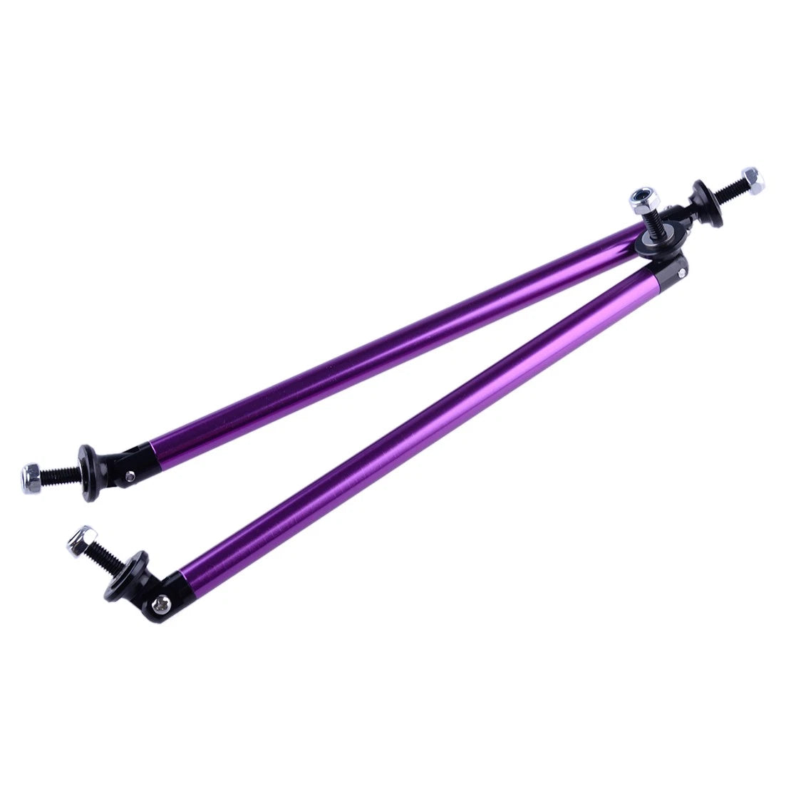 2 x Purple 20cm Adjustable Front Bumper Lip Splitter Strut Rod