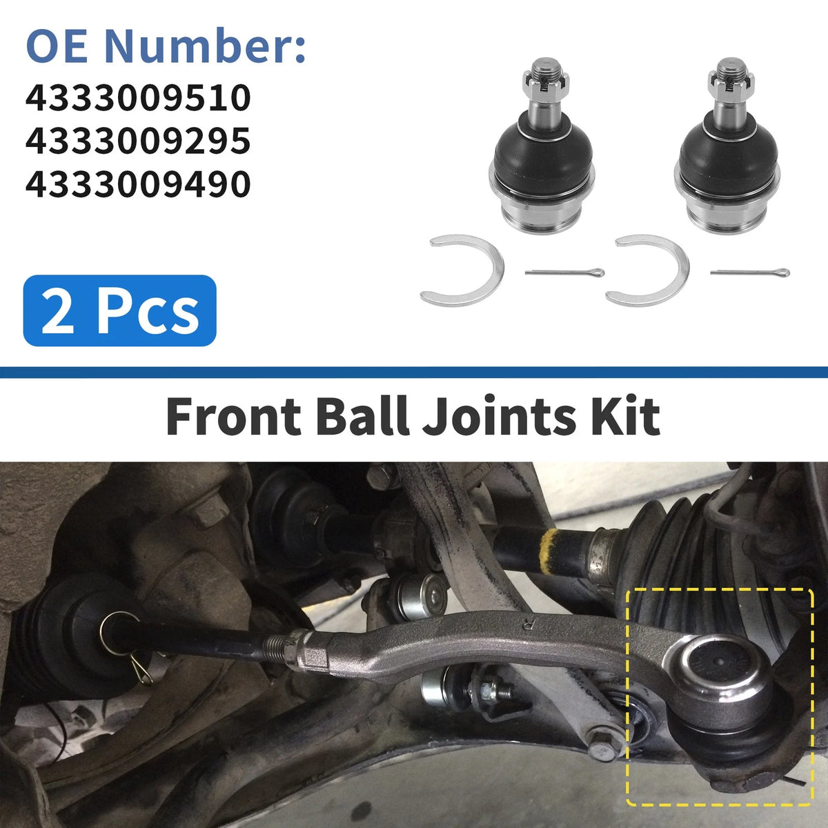 2 x Front Lower Ball Joints for Toyota Tacoma (2005-2022)