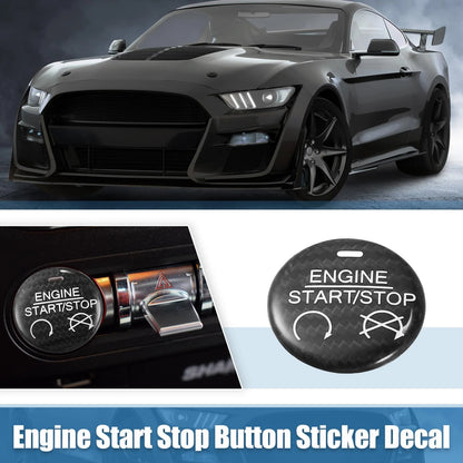 Engine Start Stop Button Decal Trim for Ford Mustang (2015-2022) Black