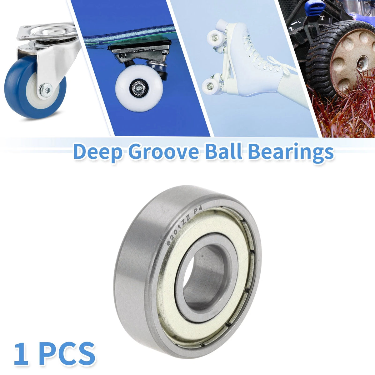 Deep Groove Ball Bearings 12x32x10mm 1 Pc for Scooter Skateboard Wheel