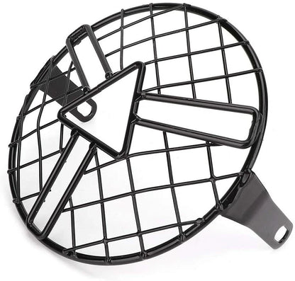 6.5" Headlight Grill Guard Light Cover for Cafe Racer Bobber