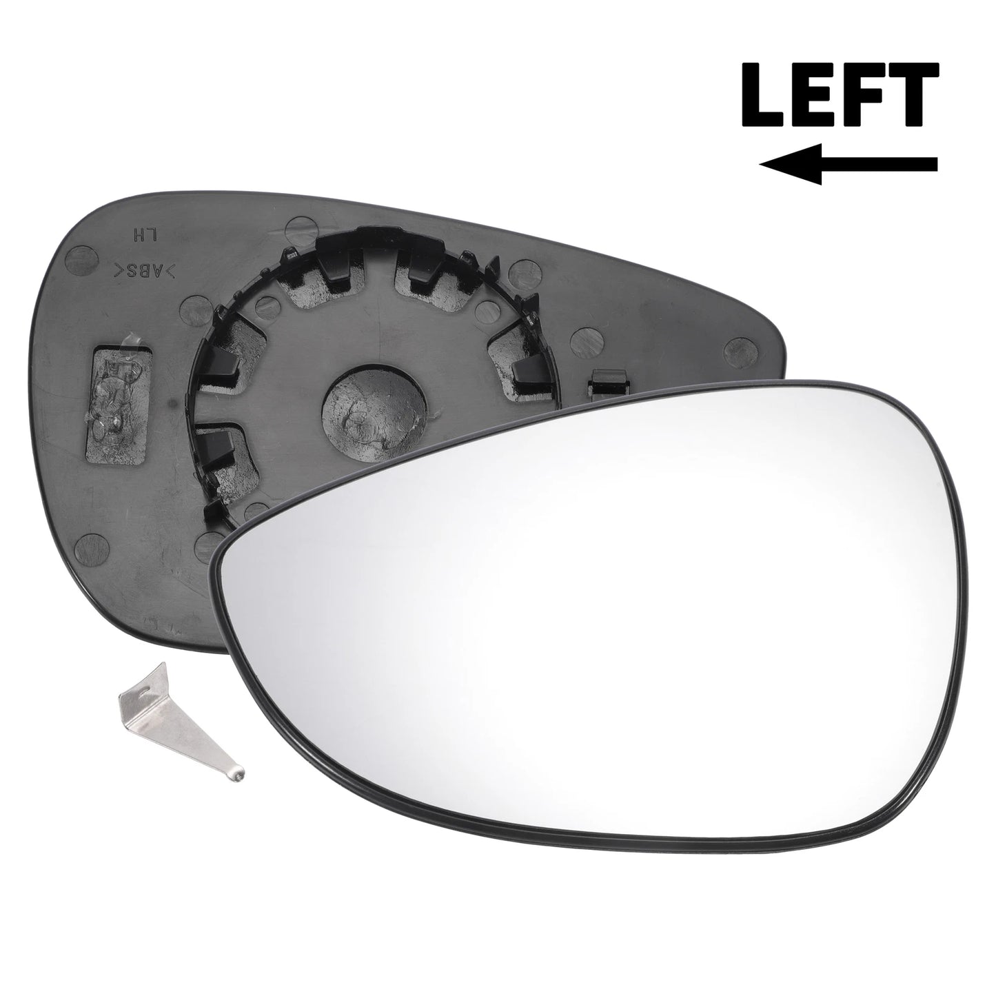 Left Side White Mirror Glass w/ Back Convex for Ford B Max (2012-2018)