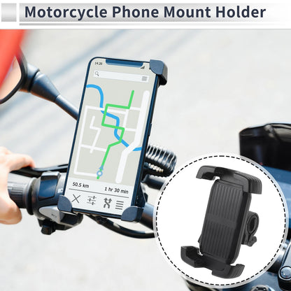 Motorcycle Phone Mount Holder 4.7"-7.2" Phones Silicone Black for Motorcycle