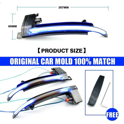 2 x Dynamic Turn Signal Side Mirror Blinker Lights for Audi A3, S5, A6 (2003-2013)