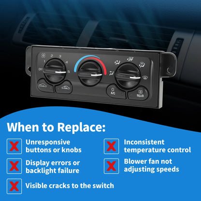 A/C Heater Climate Control Module Panel for Chevrolet Malibu (1997-2005)