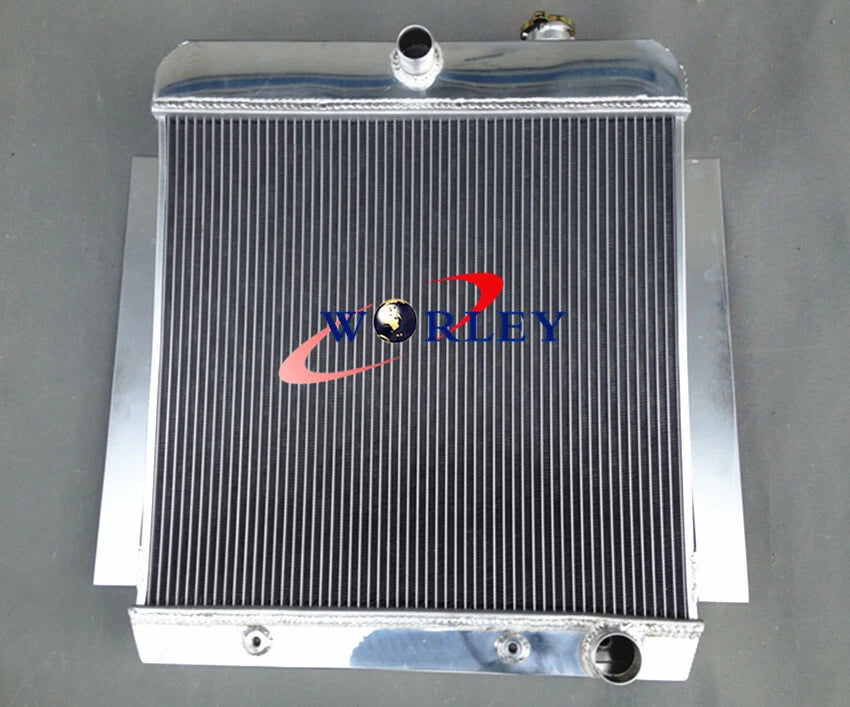 3 Row Aluminum Radiator + 16" Fan for 1955-1959 Chevy Pickup Truck