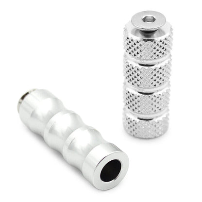 6mm Foot Peg Gear Shift Brake Lever Toe Peg Pedal for Universal Motorcycle Silver