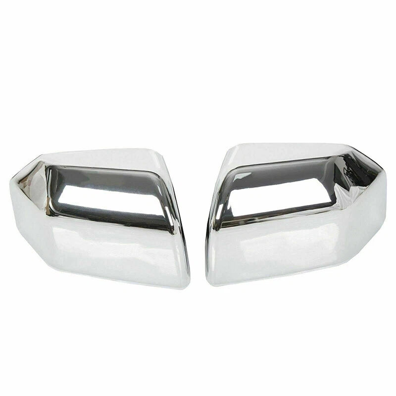 Top Half Side Mirror Covers for 2015-2020 Ford F150 - Chrome Overlay