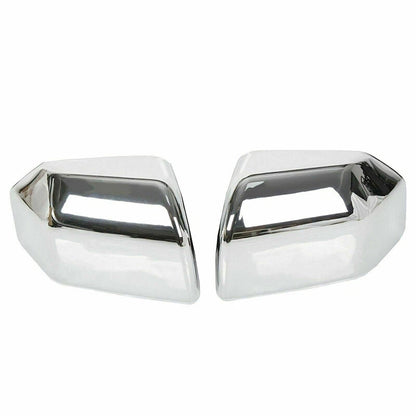 Top Half Side Mirror Covers for 2015-2020 Ford F150 - Chrome Overlay