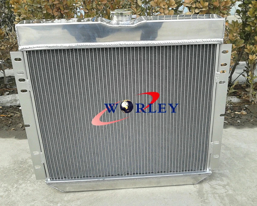 3 Row Aluminum Radiator + Fan for Ford Fairlane, Mustang (1963-1969)