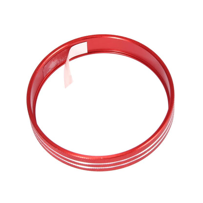 3 x Car Headlight Volume Tune Knob Covers for Ford Mustang (2015-2020) Red