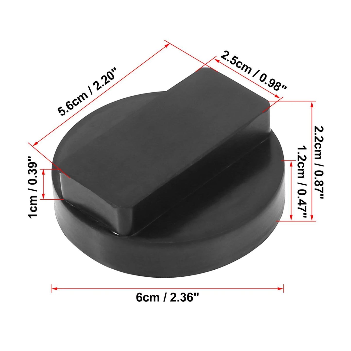 Rubber Car Jack Pad Support Adapter for BMW (0.87"x2.36")