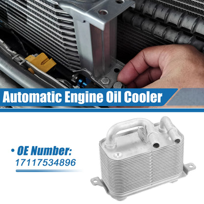 Engine Oil Cooler for BMW E60 2006-2010 (2 x Silver Tone)