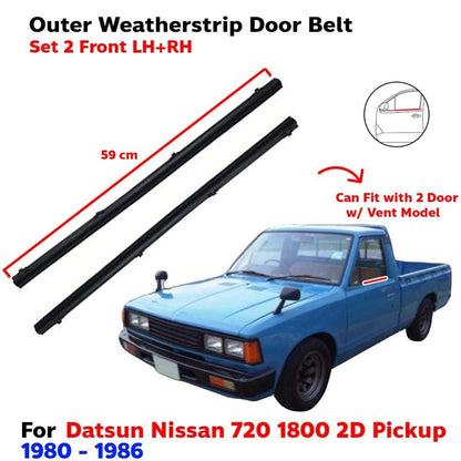 Weatherstrip Door Belt w Vent Front Set 2 Fits Datsun Nissan 720 UTE 1980-86 D05
