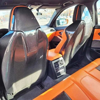 100% Carbon Fiber Seat Back Headrest Cover For BMW M3 G80 M4 G82 G83 2021-2024