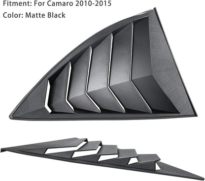 Quarter Side Window Louvers Cover for Chevy Camaro 2010-2015 (2 x Covers)