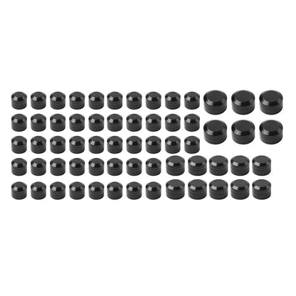 62X Black Engine Bolt Caps for Harley Touring Road King Street Glide (2017-24)