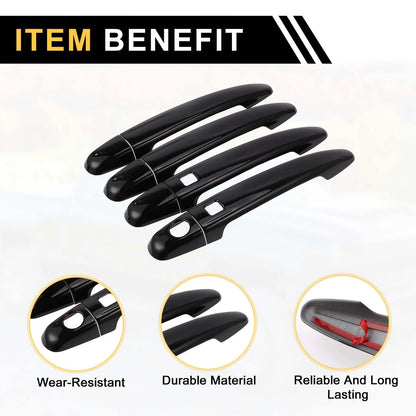 4pcs Exterior Door Handle Covers for Toyota 4Runner (2003-2010) Black