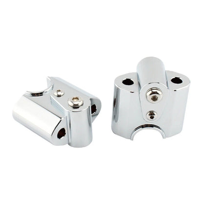 Silver Motor Handlebar Risers Lift Clamp Adapters for BMW R18 (2020-2023)