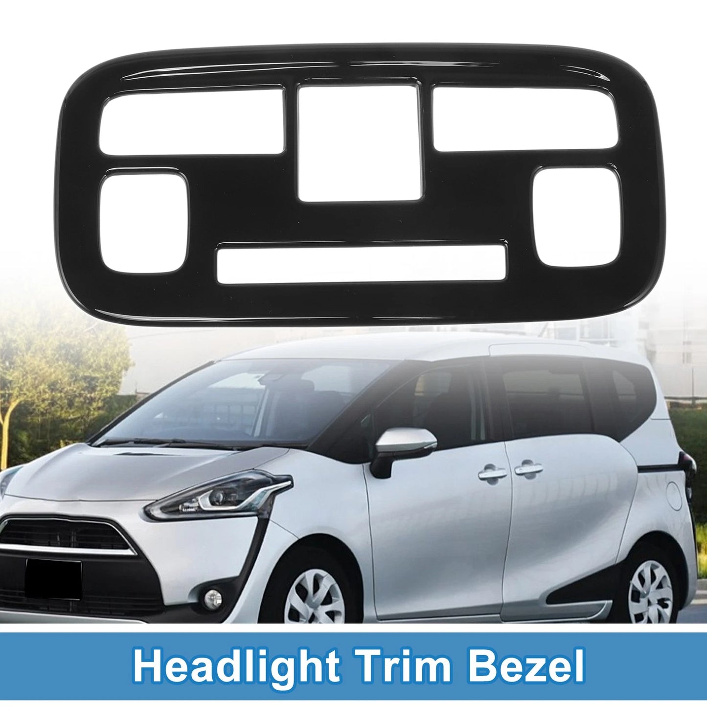 Car Front Row Headlight Trim Bezel for Toyota Sienta (2022-2023)