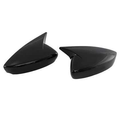 Glossy Black 2 x OX Horn Style Mirror Cover Caps for Mazda CX-30 (2020-2023)
