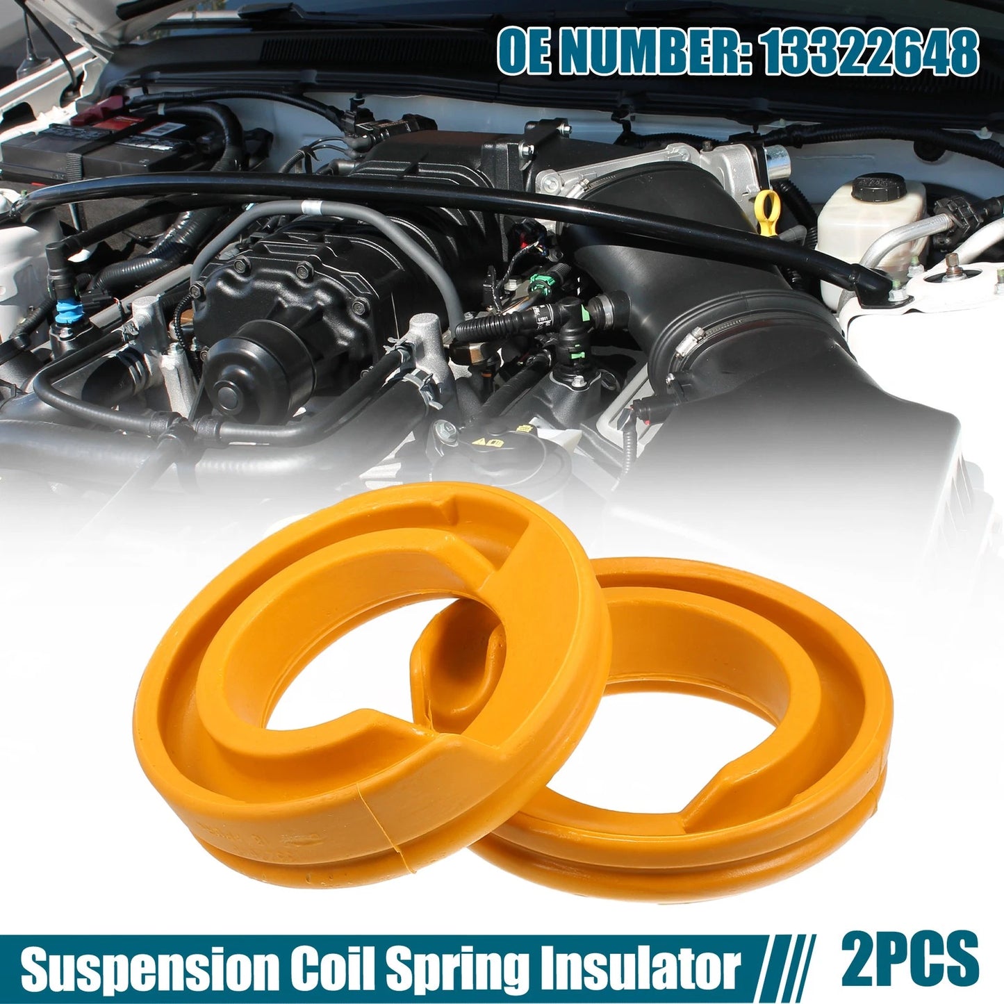 2 x Rear Lower Suspension Coil Spring Insulator for Buick Regal (2011–2017)