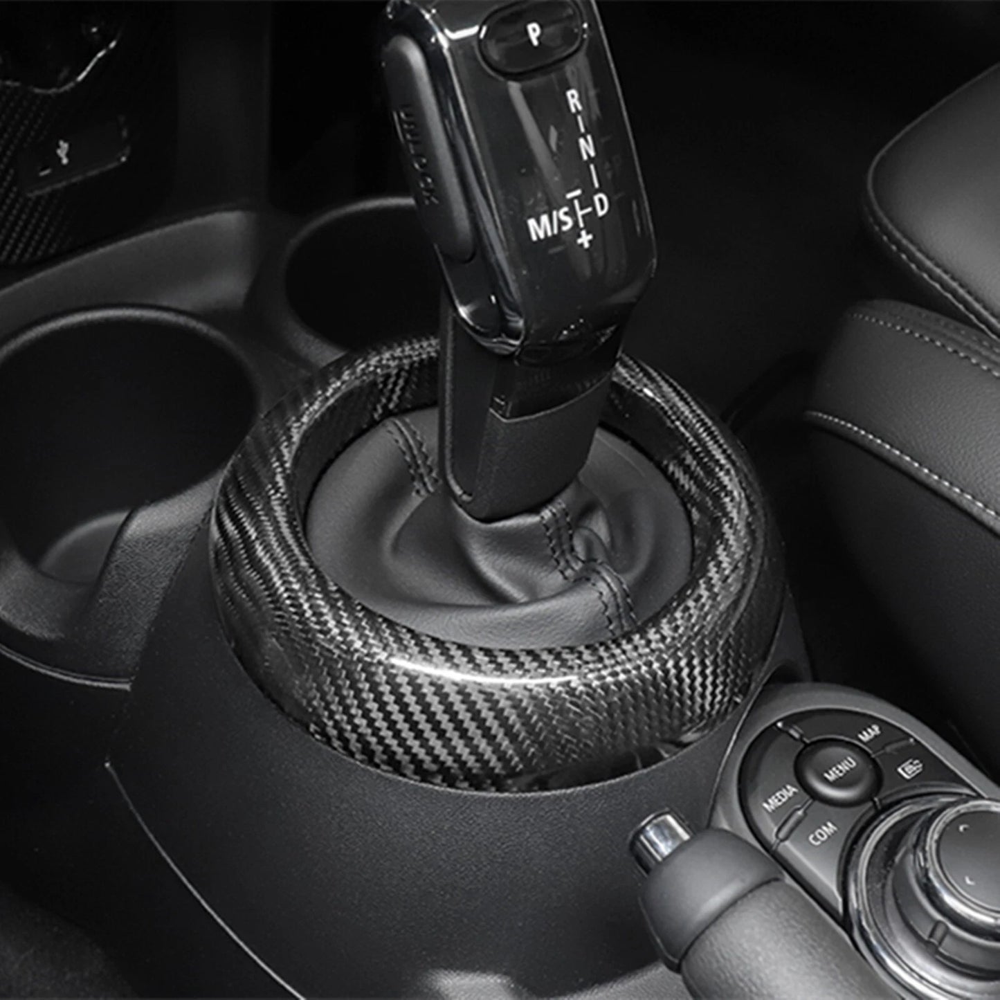 Carbon Fiber Gear Shift Box Ring Trim Cover for MINI Cooper F54-F60 (2014-2023)