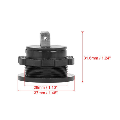 Voltmeter DC 12V 24V Green LED Round Panel for Motorcycle Car