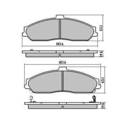 Front Brake Pads for Ford Falcon BA FPV GT XR6T XR8 (2002–2005)