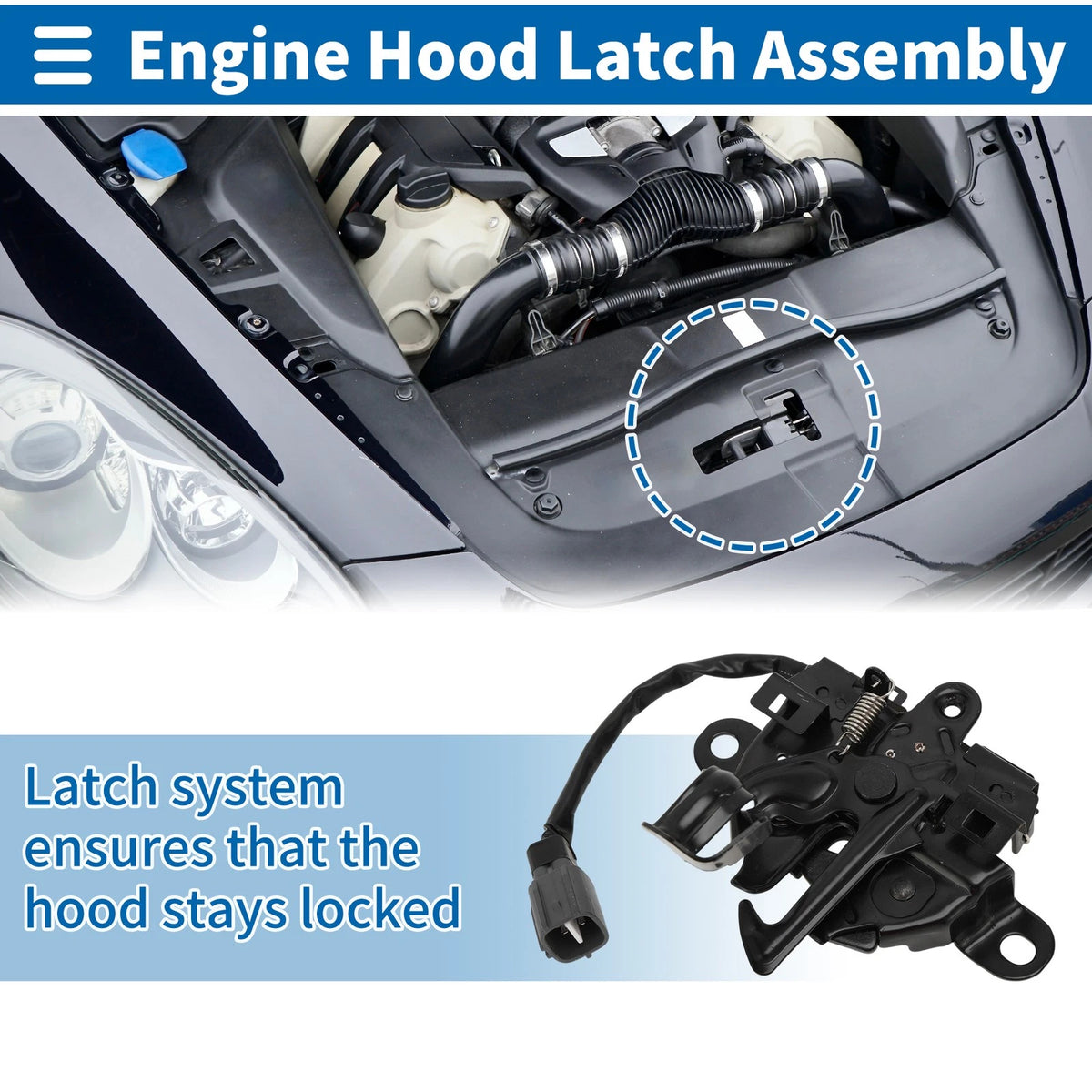 Hood Latch Assembly for Toyota Land Cruiser (2009-2017)