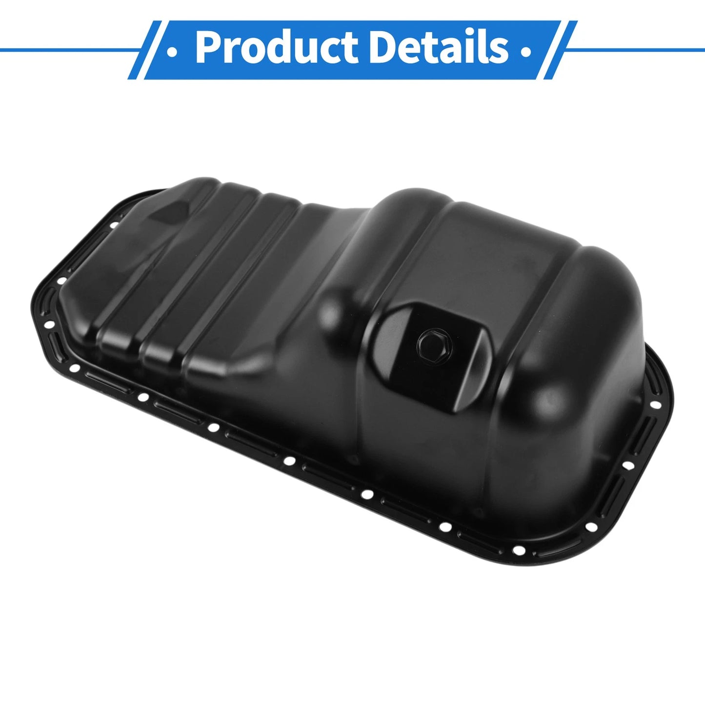 Engine Oil Pan for Toyota Corolla FWD 1.6L L4 Steel Black