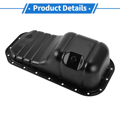 Engine Oil Pan for Toyota Corolla FWD 1.6L L4 Steel Black