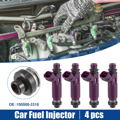 4 x Fuel Injector Nozzle Replacement for Mazda Miata 1.8L L4 (1990-2005)
