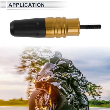 16mm Aluminum Alloy Motorcycle Slider Frame Bolt Nut 1 Set Gold Tone