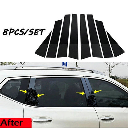 8Pcs Car Window Pillar Trim Covers for Nissan Rogue (2014-2020)