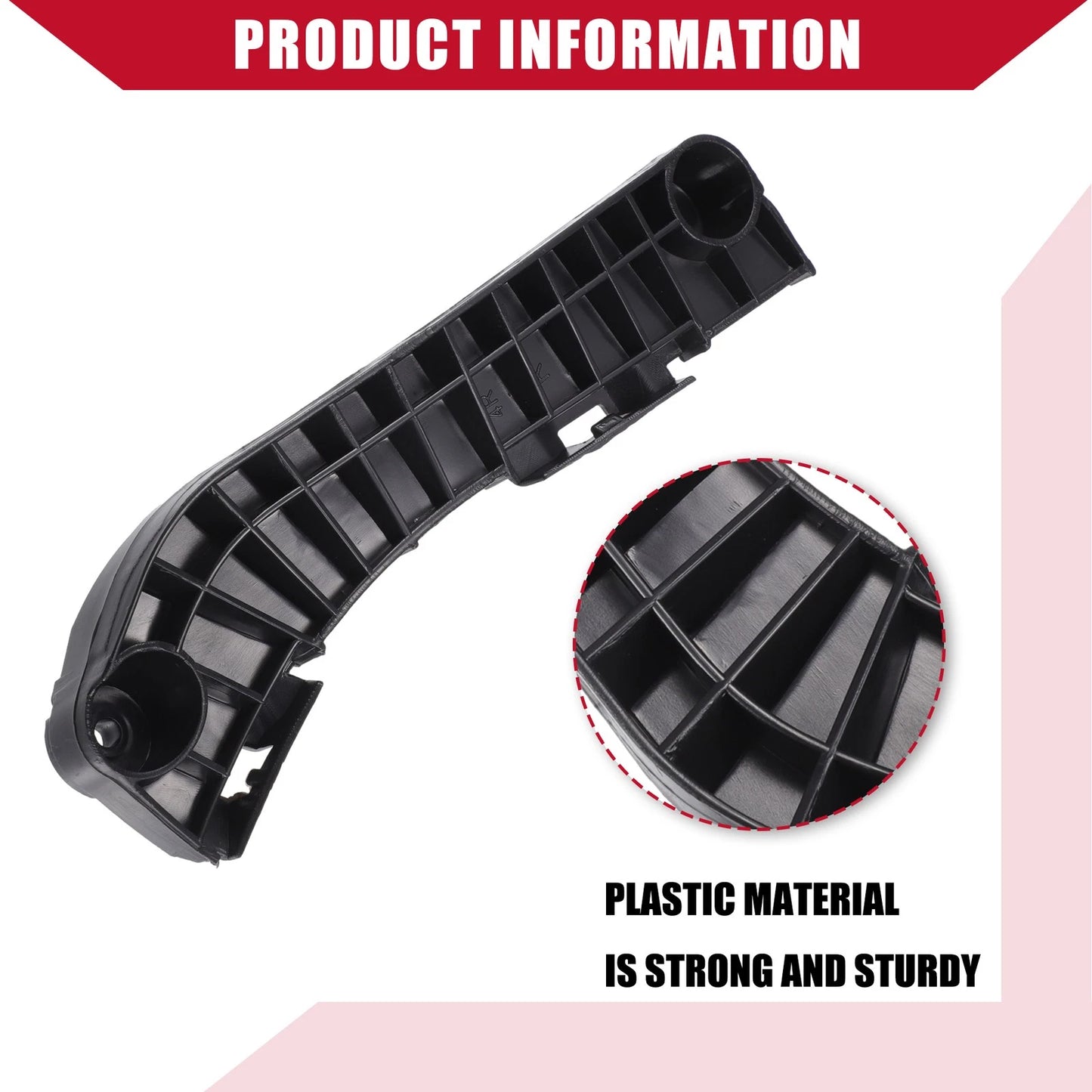 Front Right Bumper Bracket for Toyota Camry 2007-2011 Black