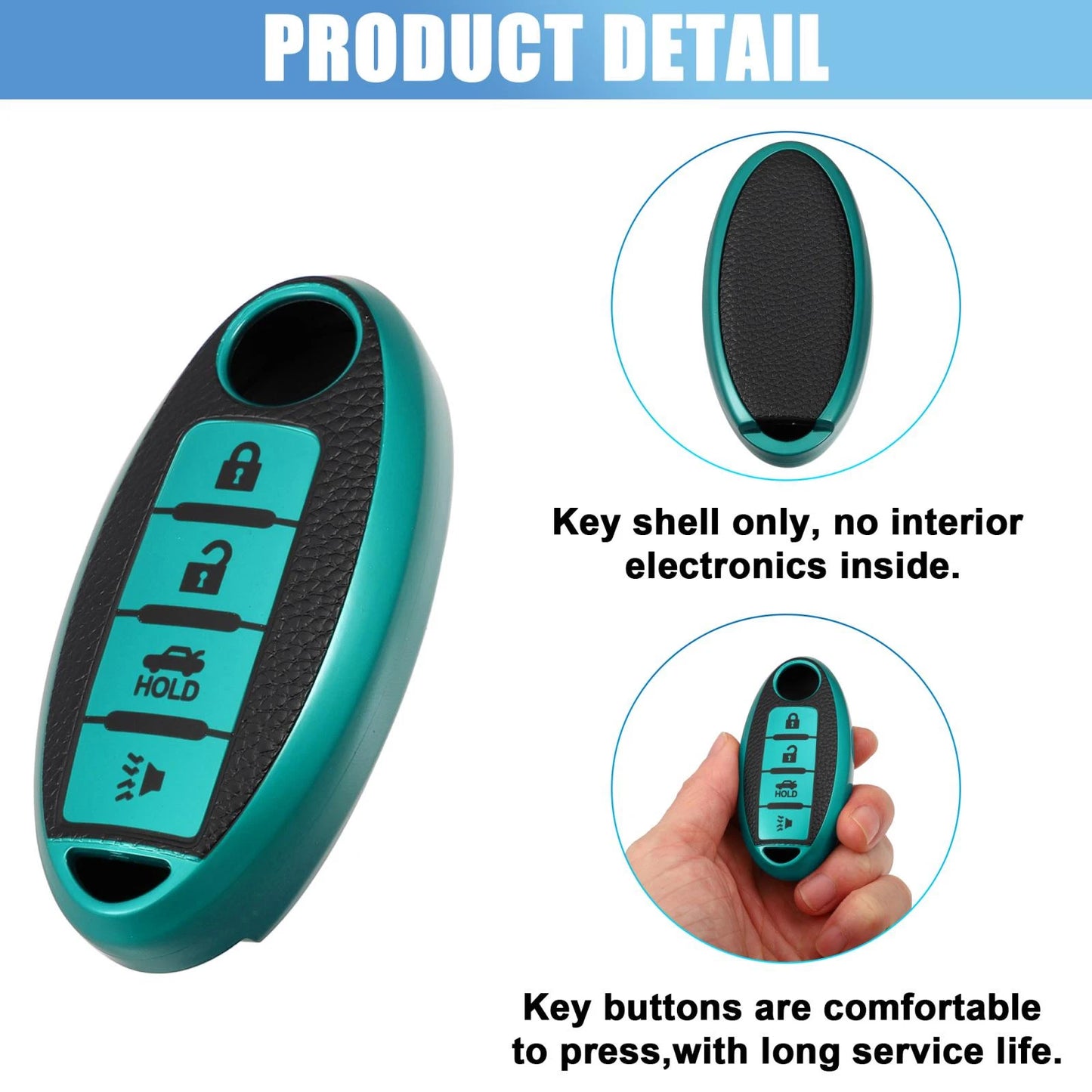 Silicone Key Fob Case Cover Protector for Nissan Cabstar Green