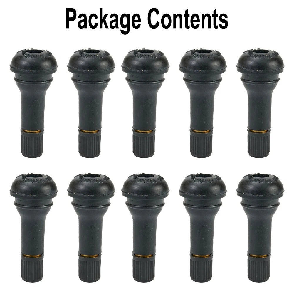 Snap-In Rubber Valve Tool Set 10 Pack for Tubeless Tyres