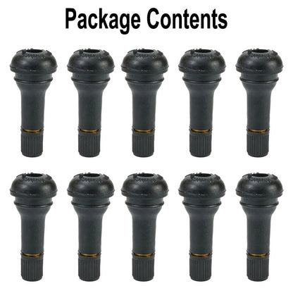 Snap-In Rubber Valve Tool Set 10 Pack for Tubeless Tyres
