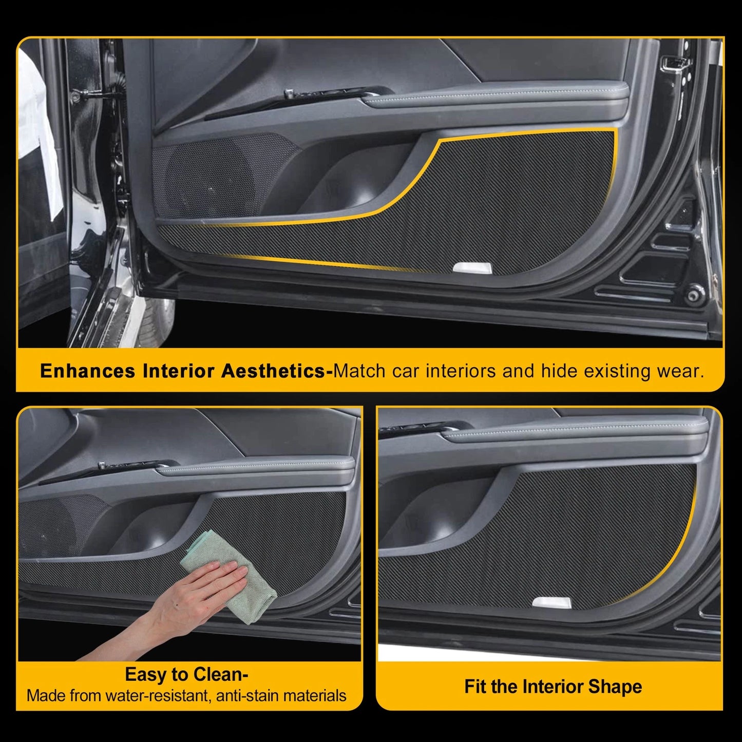 Car Door Anti Kick Pad Sticker Scratch Protector for Toyota Camry (2018-2025)