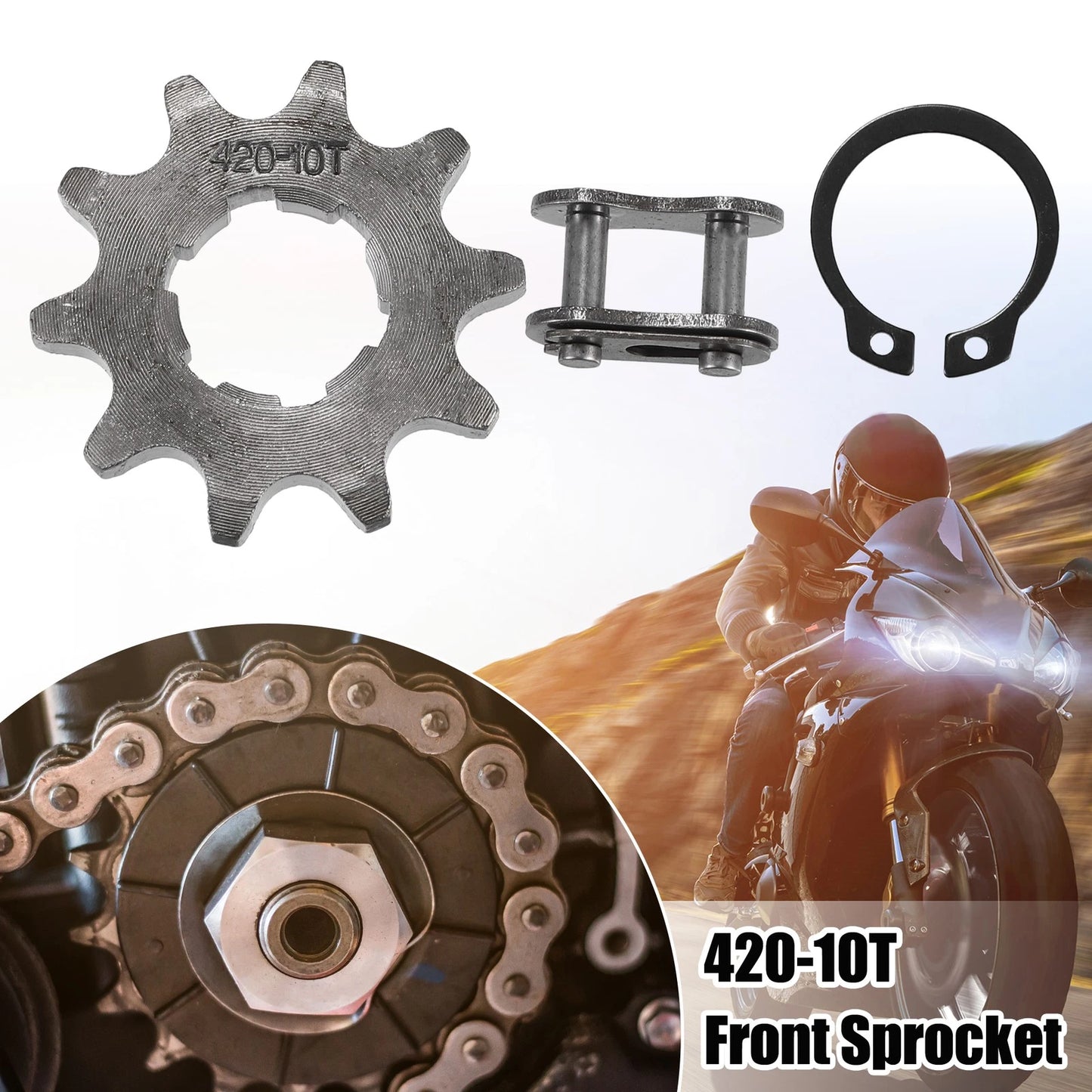 Sprocket/420 10T 20mm/Motorcycle Front Engine Sprocket for Dirt Bike Mini Bike