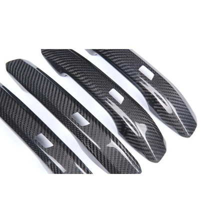 Carbon Fiber Exterior Door Handle Bezel Cover Fit For Audi A4 RS4 B9 2018-2022