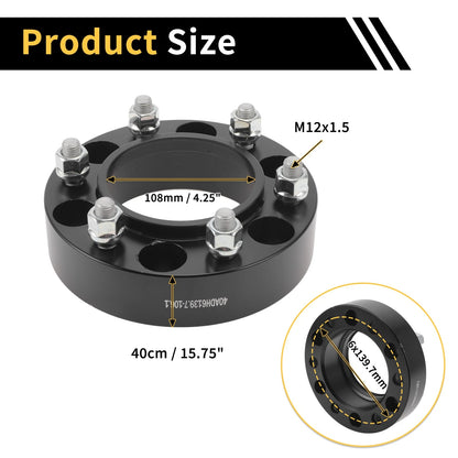 6x139.7mm Wheel Spacers 2 Pcs for Toyota Land Cruiser (1980-1997)