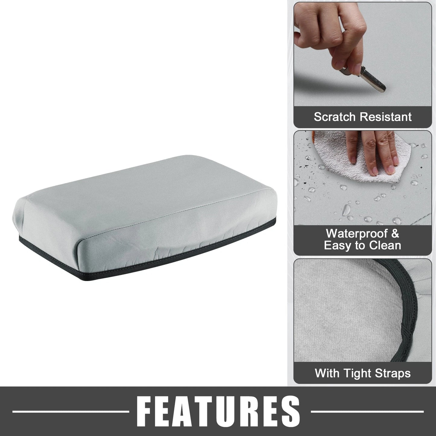 Gray Center Console Armrest Cover for Nissan Altima (2007-2012)