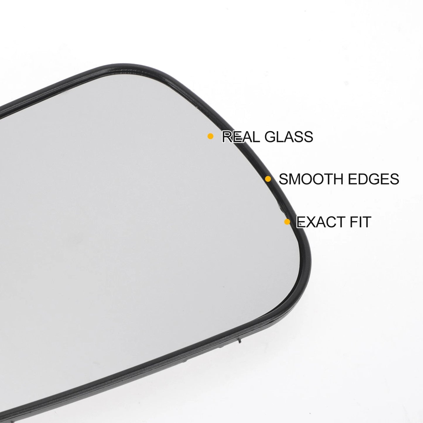 Left Side White Mirror Glass w/ Back Convex Heated for Ford Fiesta, Fusion (2011-2023)