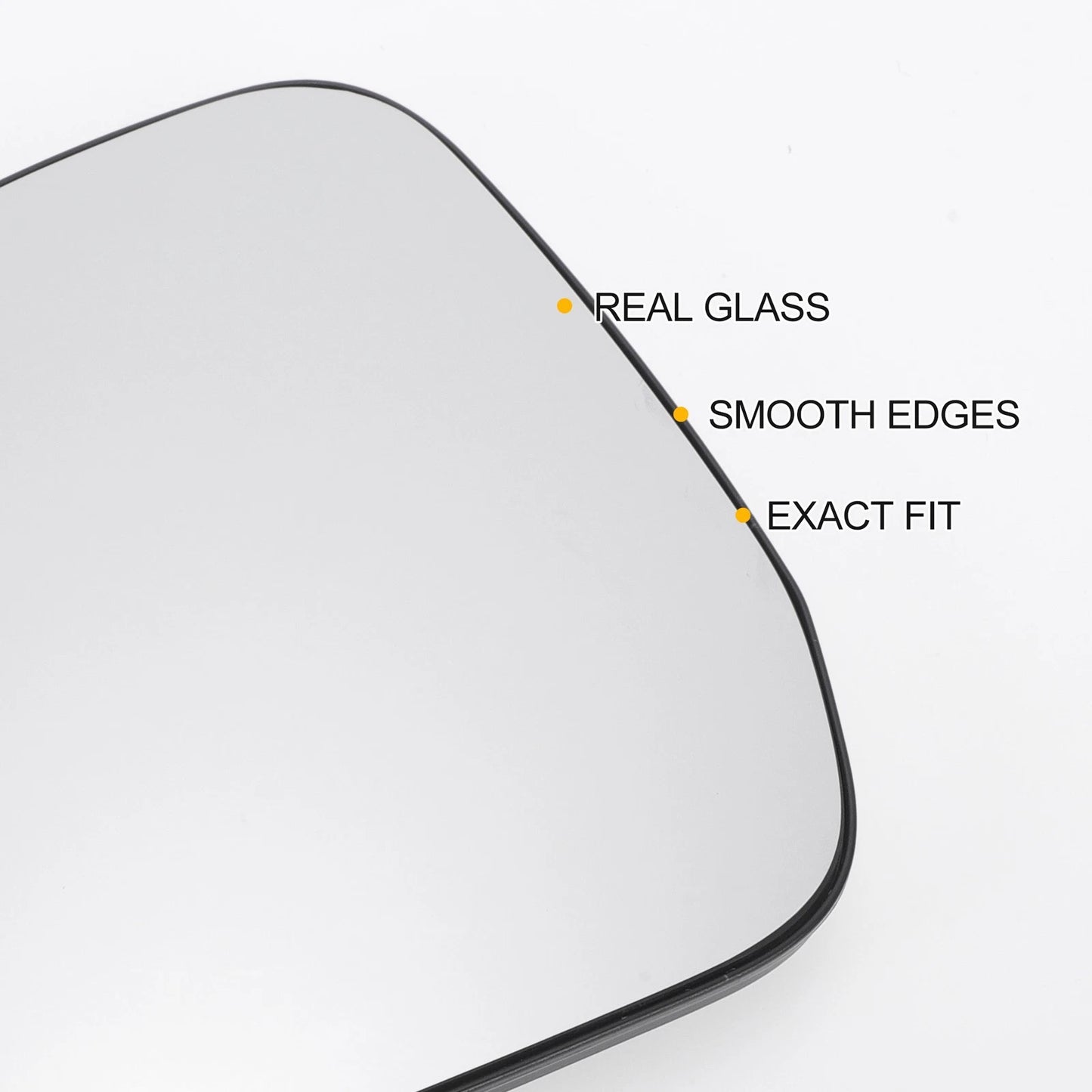 Left Side Heated White Mirror Glass for Land Rover Discovery (2010-2016)