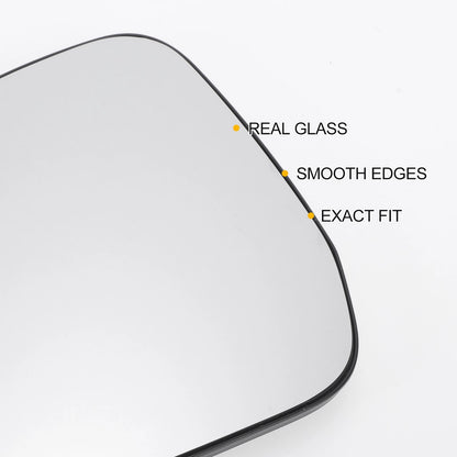 Left Side Heated White Mirror Glass for Land Rover Discovery (2010-2016)