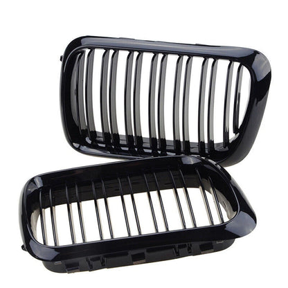 Gloss Black Front Kidney Grille Cover for BMW 3 Series E36 M3 (1997-1999)