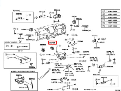 Black Air Vent Trim for Toyota Hilux2004-2012